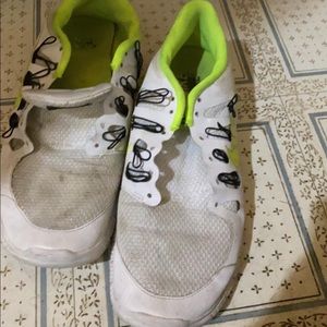 Nike white and neon 5.0 sneakers!